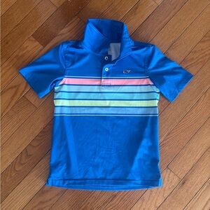 Vineyard Vines Kids Blue Striped Polo Shirt